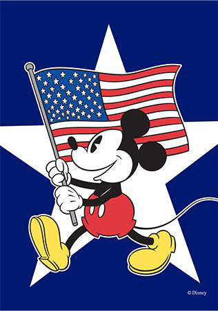 Back Yard Glory Disney Mickey Mouse Freedom Garden Flag 12 x18 ...